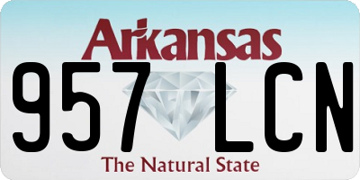 AR license plate 957LCN