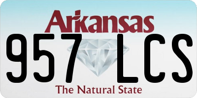 AR license plate 957LCS