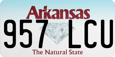 AR license plate 957LCU