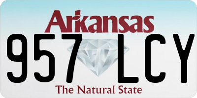 AR license plate 957LCY