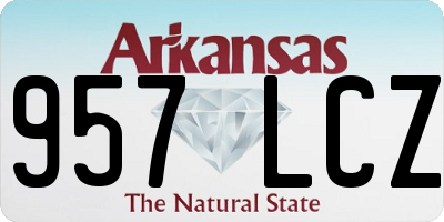 AR license plate 957LCZ