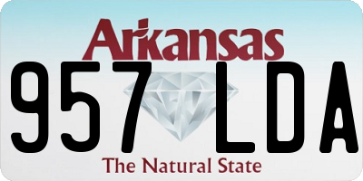 AR license plate 957LDA
