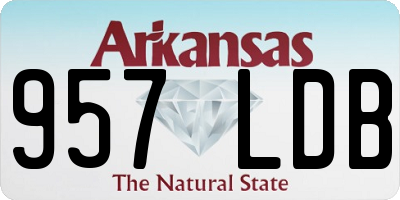AR license plate 957LDB