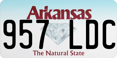 AR license plate 957LDC