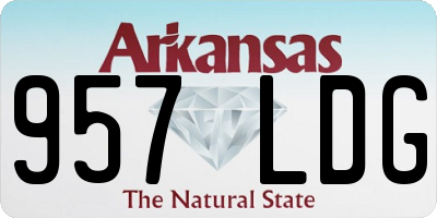 AR license plate 957LDG