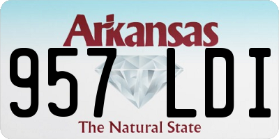 AR license plate 957LDI