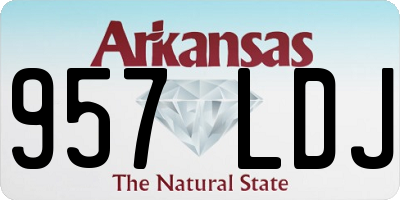 AR license plate 957LDJ