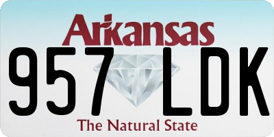 AR license plate 957LDK
