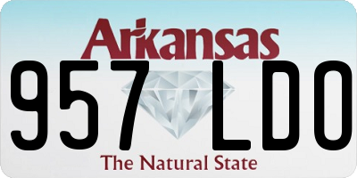 AR license plate 957LDO