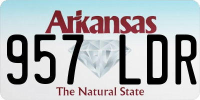 AR license plate 957LDR