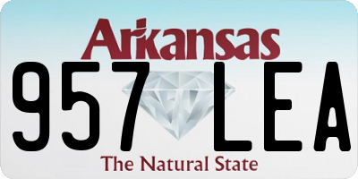 AR license plate 957LEA