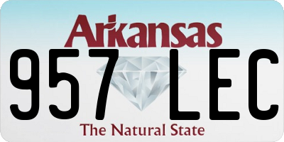 AR license plate 957LEC