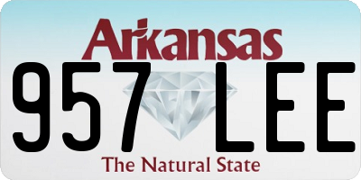 AR license plate 957LEE