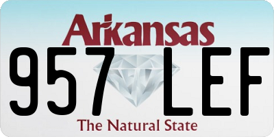 AR license plate 957LEF