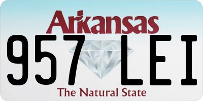 AR license plate 957LEI
