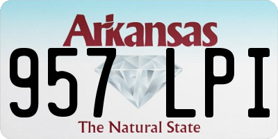 AR license plate 957LPI