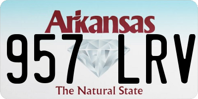 AR license plate 957LRV
