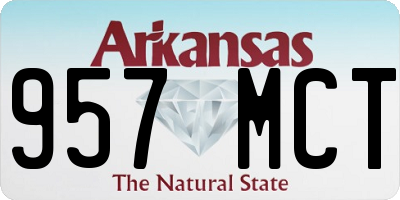 AR license plate 957MCT