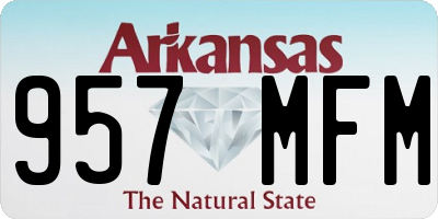AR license plate 957MFM