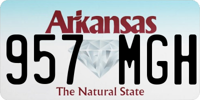 AR license plate 957MGH