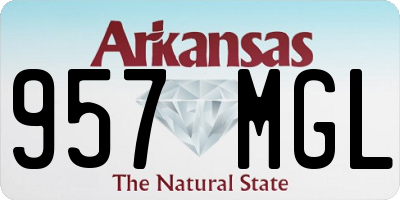 AR license plate 957MGL