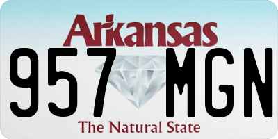 AR license plate 957MGN