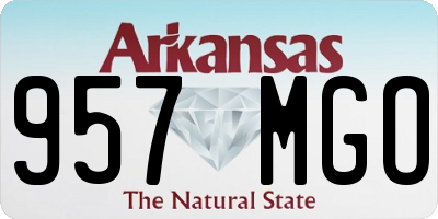 AR license plate 957MGO