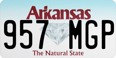 AR license plate 957MGP