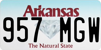 AR license plate 957MGW