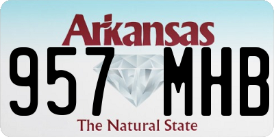 AR license plate 957MHB