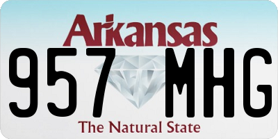 AR license plate 957MHG