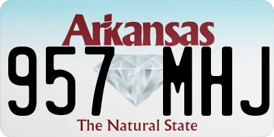 AR license plate 957MHJ