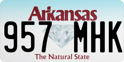 AR license plate 957MHK
