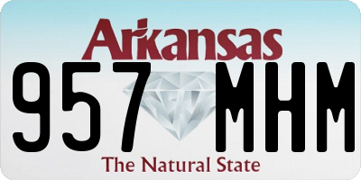 AR license plate 957MHM