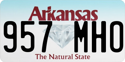 AR license plate 957MHO