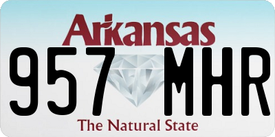 AR license plate 957MHR