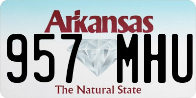 AR license plate 957MHU