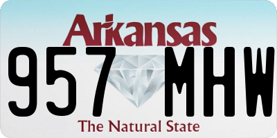 AR license plate 957MHW