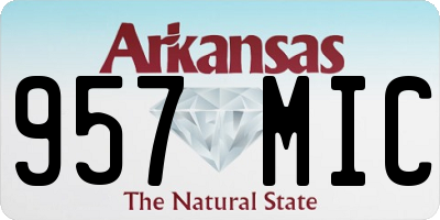 AR license plate 957MIC