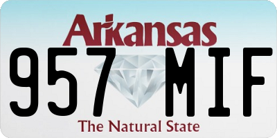 AR license plate 957MIF