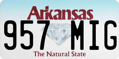 AR license plate 957MIG