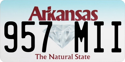 AR license plate 957MII