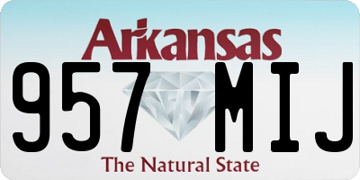 AR license plate 957MIJ