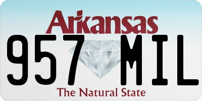 AR license plate 957MIL