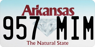 AR license plate 957MIM