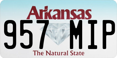 AR license plate 957MIP