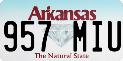 AR license plate 957MIU