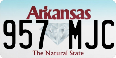 AR license plate 957MJC