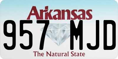 AR license plate 957MJD