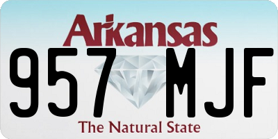 AR license plate 957MJF